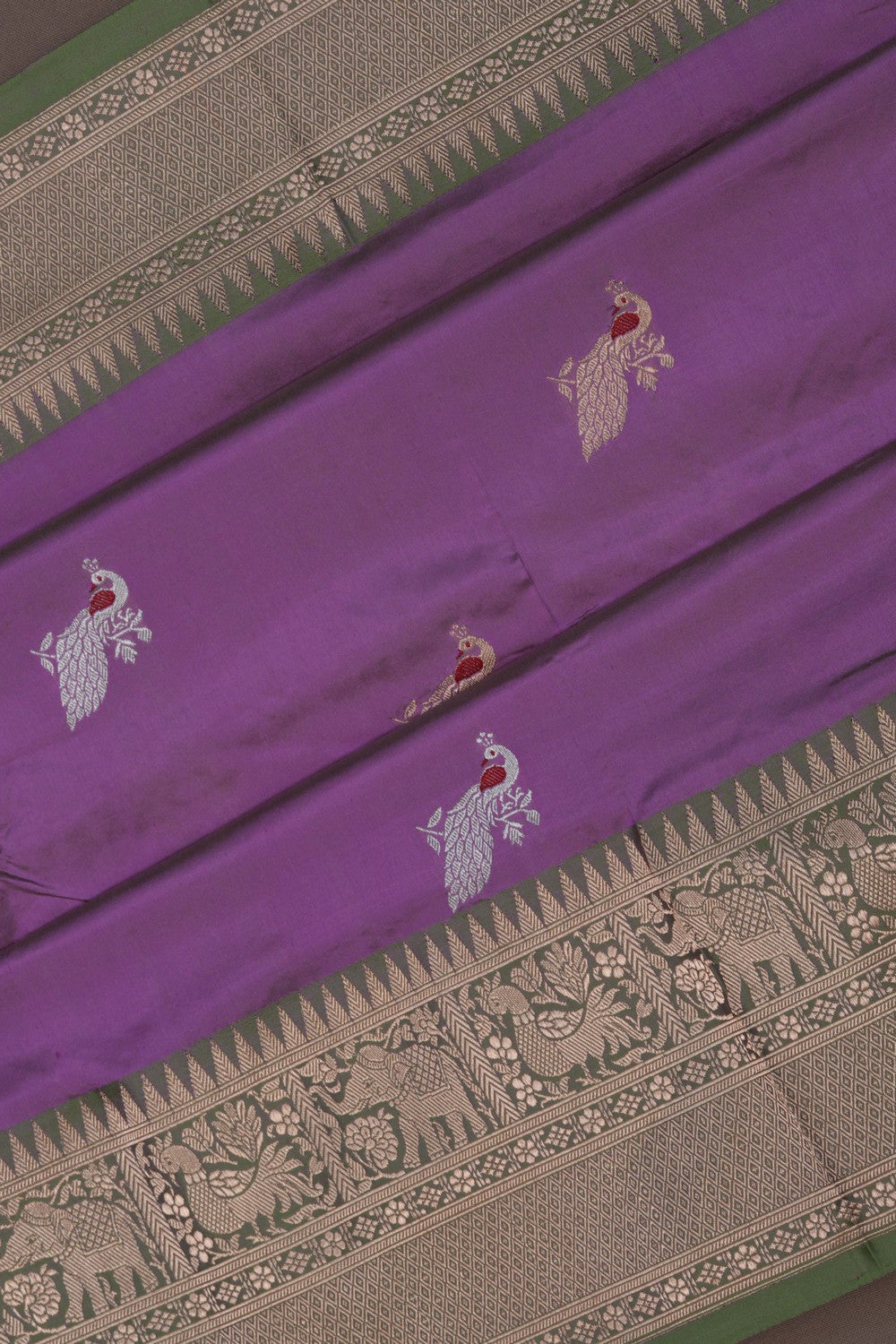 Image of Banarasi Silk Purple Saree